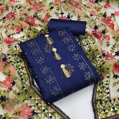 kritanya creation Pure Cotton Self Design Kurta & Churidar Material