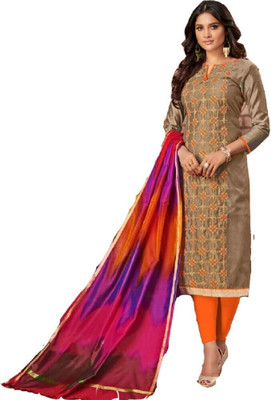 DRAVINAM Trends Pure Silk Printed Salwar Suit Material