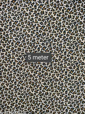 Jugnoo Mart Crepe Animal Print Multi-purpose Fabric