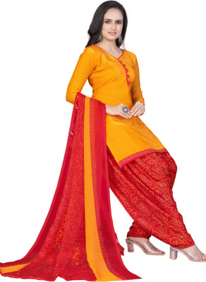 SIMPLYETHNIC Crepe Printed Kurta & Churidar Material