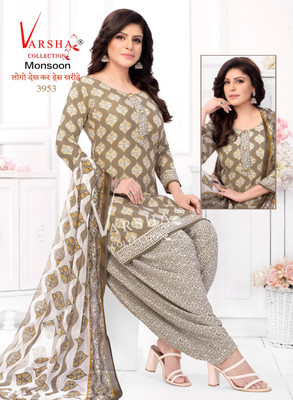 Rensil Crepe Printed Kurta & Patiyala Material