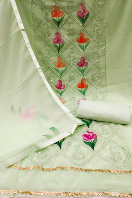 STYLEFLORA Georgette Printed Salwar Suit Material