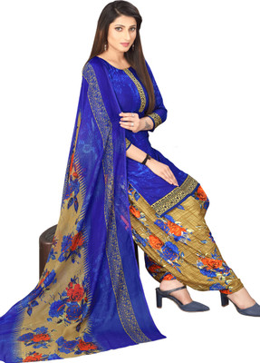STYLEVEDA Crepe Printed Salwar Suit Material
