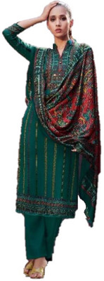 BBQSTYLE Wool Printed Salwar Suit Material
