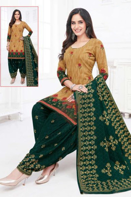 YASHIKA Crepe Floral Print Salwar Suit Material