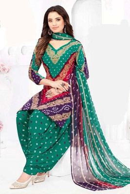 SIMPLYETHNIC Crepe Printed Salwar Suit Material