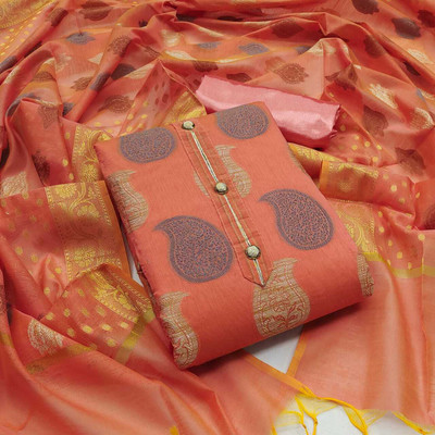 Wonaya Fab Cotton Linen Self Design Salwar Suit Material