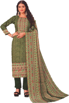 BBQSTYLE Wool Printed Salwar Suit Material
