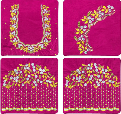 SRIBALAJIESTORE Art Silk Embroidered Blouse Material