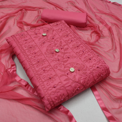 CRUTAGNA CREATION Pure Cotton Self Design Salwar Suit Material