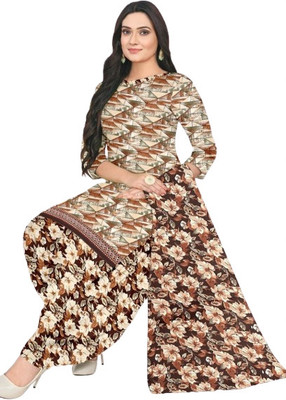 Threads Cotton Blend Floral Print Salwar Suit Material