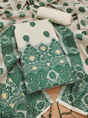 PandadiSaree Cotton Silk Embellished Salwar Suit Material