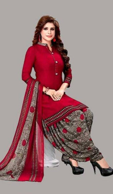 Vimalnath Synthetics Crepe Printed, Self Design Kurta & Patiyala Material