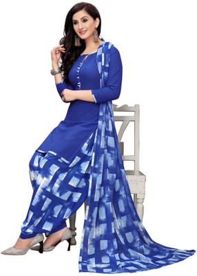 Nirvaan Crepe Solid, Floral Print, Printed, Geometric Print Salwar Suit Material