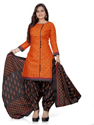 Wow Ethnic Cotton Blend Floral Print, Printed Salwar Suit Material