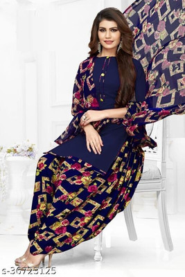 DUTT TEXTILE Crepe Printed Salwar Suit Material