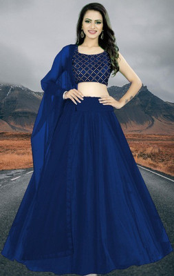 BIPIN ENTERPRISE Anarkali Gown(Blue)