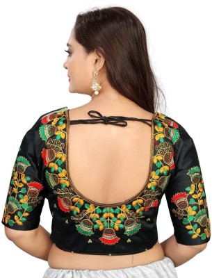 KCF Cotton Silk Embroidered, Embellished Blouse Material