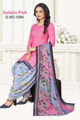 DnVeens Crepe Printed Salwar Suit Material