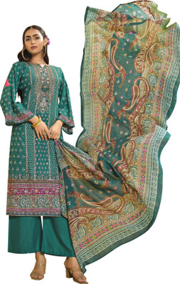 HouseOfCommon Viscose Rayon Embroidered Salwar Suit Material