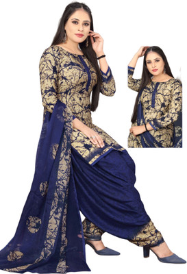 SIMPLYETHNIC Crepe Printed Kurta & Churidar Material
