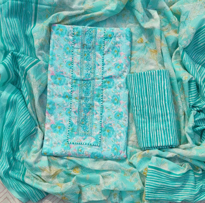ABODH COLOURS Pure Cotton Printed Salwar Suit Material