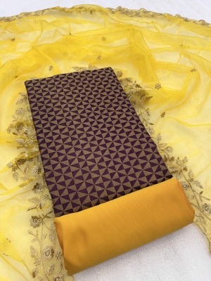 Rsiya Jacquard Solid, Printed Salwar Suit Material