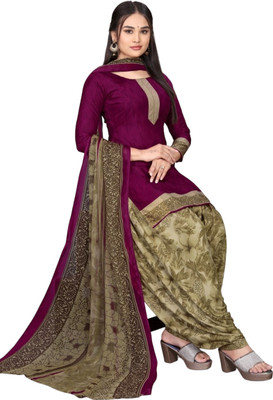 Threads Cotton Blend Floral Print Salwar Suit Material
