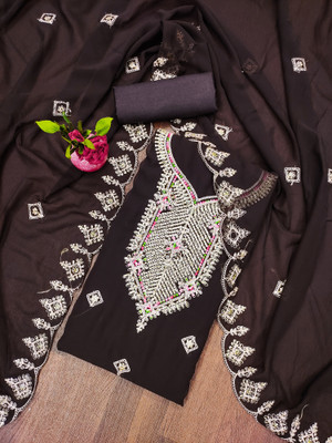 LeeliPeeri Designer Georgette Embroidered Kurta & Palazzo Material