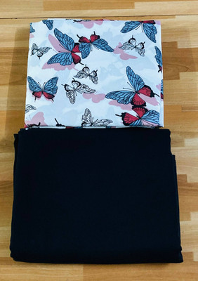 Crepe Printed Kurta & Churidar Material(Unstitched)