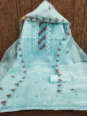 Divastri Organza Embroidered Salwar Suit Material