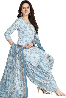 SHREE JEENMATA COLLECTION Floral Print Kurta, Patiala & Dupatta Set