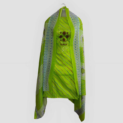 SRK CREATION Cotton Blend Printed Salwar Suit Material