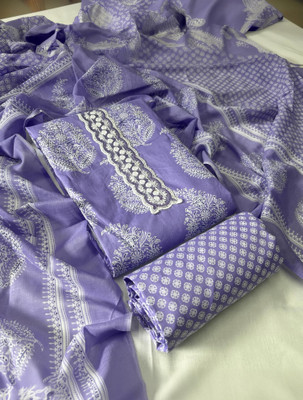 krishna boutique Pure Cotton Printed Salwar Suit Material