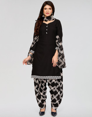 ANIRAV Crepe Printed Salwar Suit Material