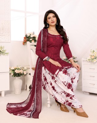 The Nirvaan Crepe Printed Salwar Suit Material