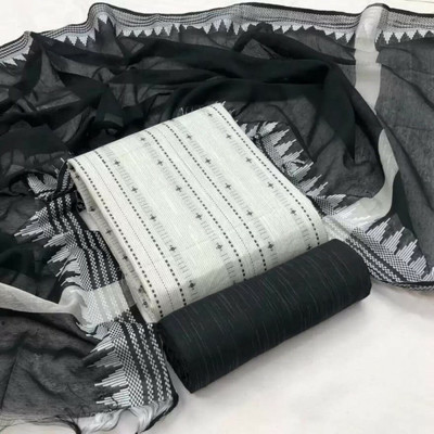 Zanzar Enterprise Pure Cotton Self Design Salwar Suit Material