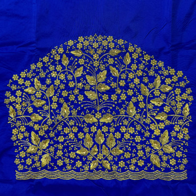 Blouseji Cotton Silk Embroidered Blouse Material