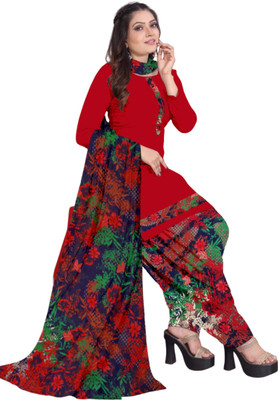 SIMPLYETHNIC Crepe Printed Kurta & Churidar Material