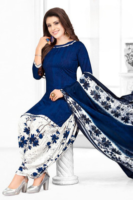 adfab Crepe Printed Kurta & Patiyala Material