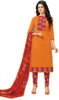 DRAVINAM Trends Pure Cotton Printed Salwar Suit Material