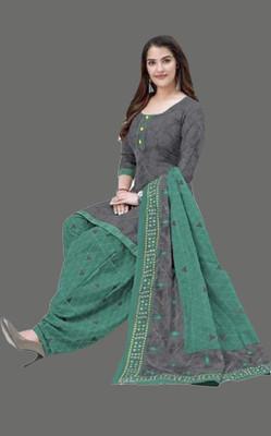 SatSpirited Crepe Printed Salwar Suit Material