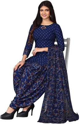 Varishtaa Crepe Floral Print, Printed, Self Design Salwar Suit Material
