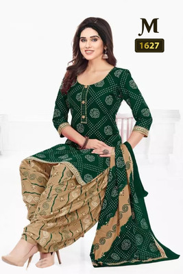 jungle herbs Crepe Polka Print Kurta & Patiyala Material