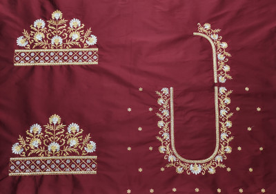 RAMLALLA CREATION Art Silk Embroidered Blouse Material