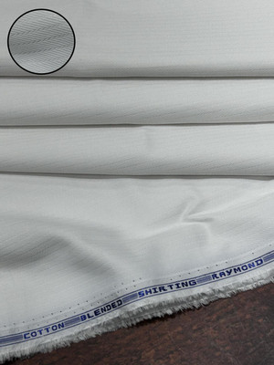 Raymond Cotton Blend Self Design Shirt Fabric