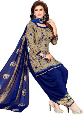 Nirvaan Crepe Solid, Floral Print, Printed, Geometric Print Salwar Suit Material