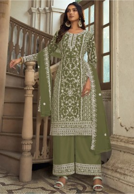 dealbazaars Net/Lace Embroidered Salwar Suit Material