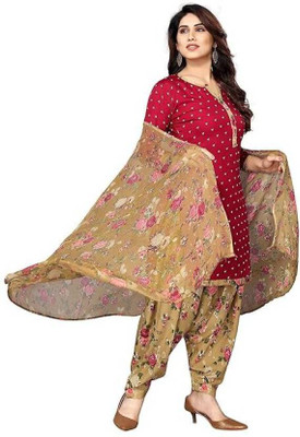 Runaya Nx Crepe Printed, Self Design Kurta & Patiyala Material