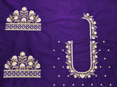 RAMLALLA CREATION Art Silk Embroidered Blouse Material